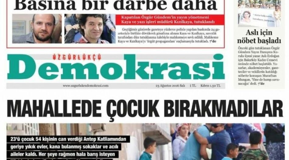 Detenciones salvajes de periodistas en Turquía