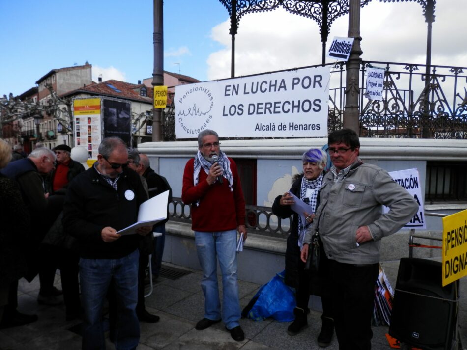 El Colectivo «Pensionistas Complutenses» convoca concentración en Alcalá de Henares el 30 de Abril