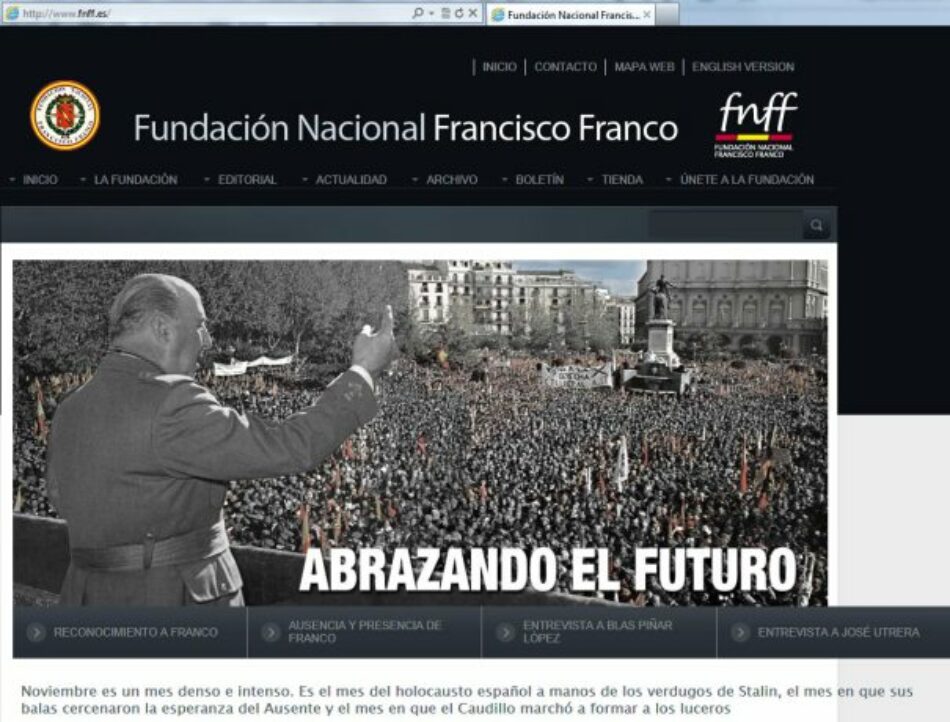 Esquerda Unida amplía a denuncia á Fundación Francisco Franco pola exaltación da figura do ditador e apoloxía do fascismo
