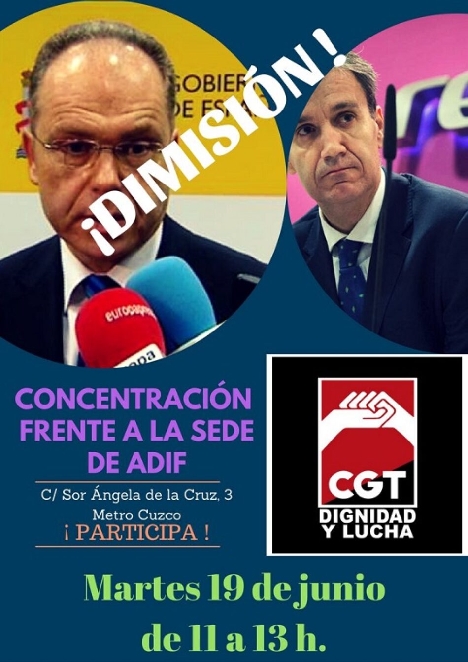 CGT pide la dimisión de los presidentes de ADIF y RENFE