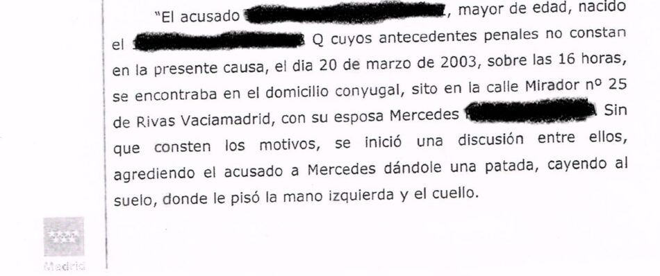 Programado para hoy lunes el desahucio de Mercedes, una víctima de violencia machista documentada, en la calle Mirador 25 (Rivas Vaciamadrid)