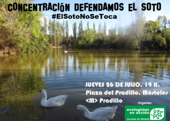 Ecologistas, vecinos y colectivos sociales y políticos se concentrarán el jueves en defensa del Parque de El Soto de Móstoles