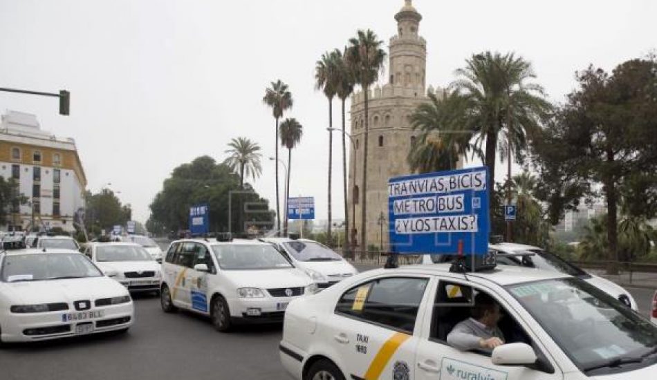 El PCE muestra su total respaldo a la huelga de taxistas en defensa de sus derechos laborales y del servicio público