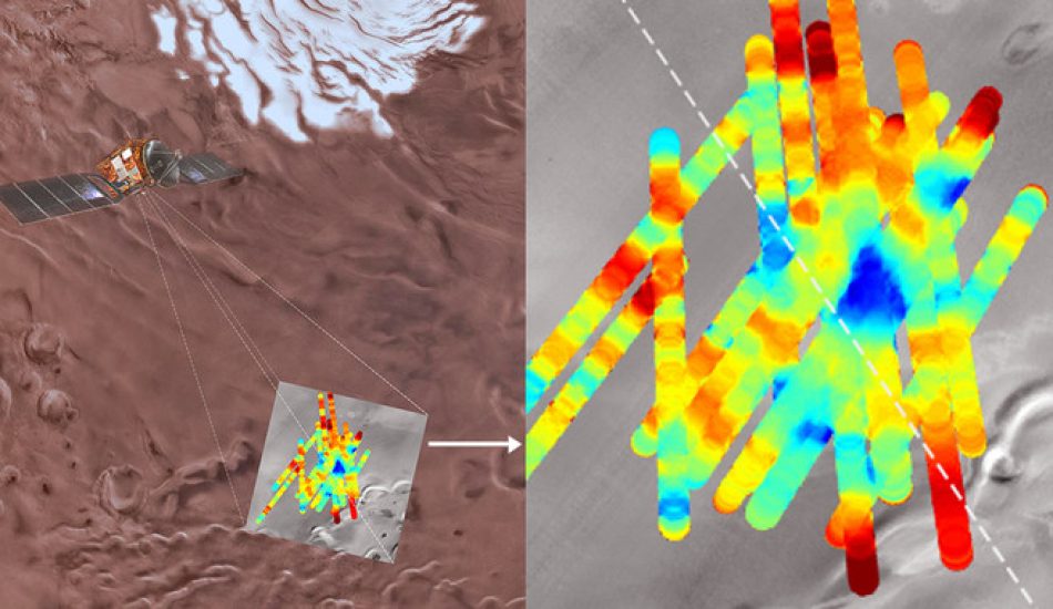 Un lago de agua líquida se esconde bajo la superficie de Marte