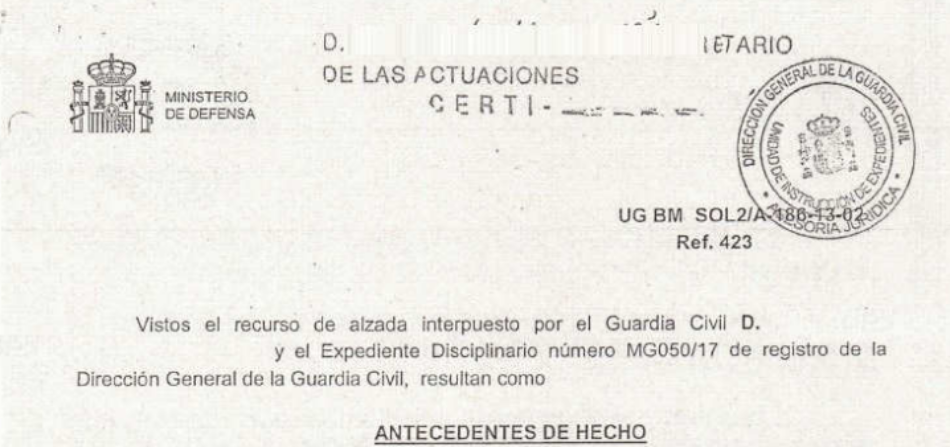 AEGC denuncia el abuso de la utilización del régimen disciplinario en la Guardia Civil