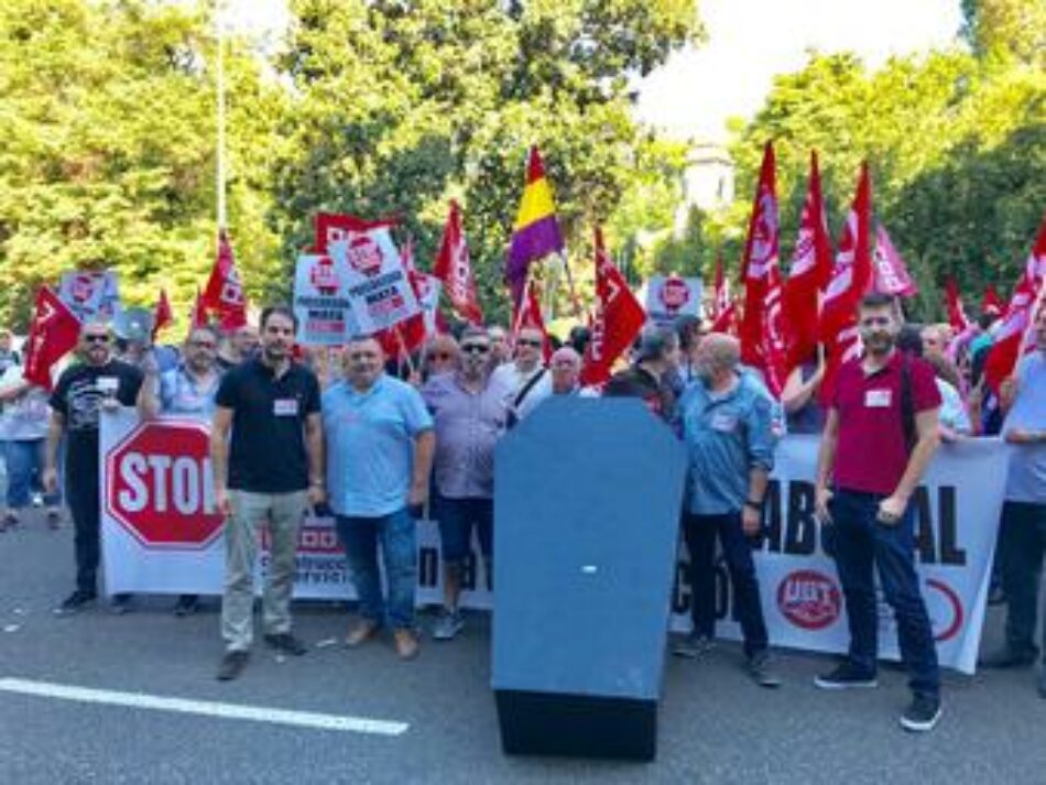 Concentración con motivo de la creciente siniestralidad en la construcción en la región de Madrid