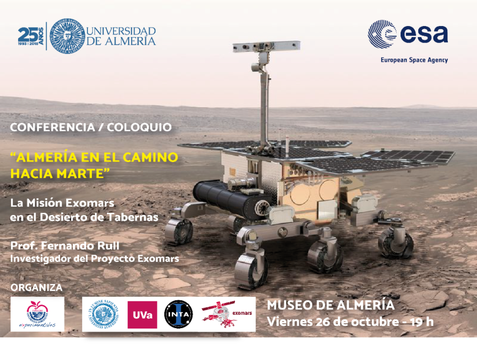 Conferencia/Coloquio «Almería en el camino hacia Marte»: la misión Exomars en el desierto de Tabernas