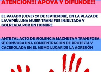 Arcópoli convoca una concentración como repulsa a una agresión a una chica trans en Lavapiés