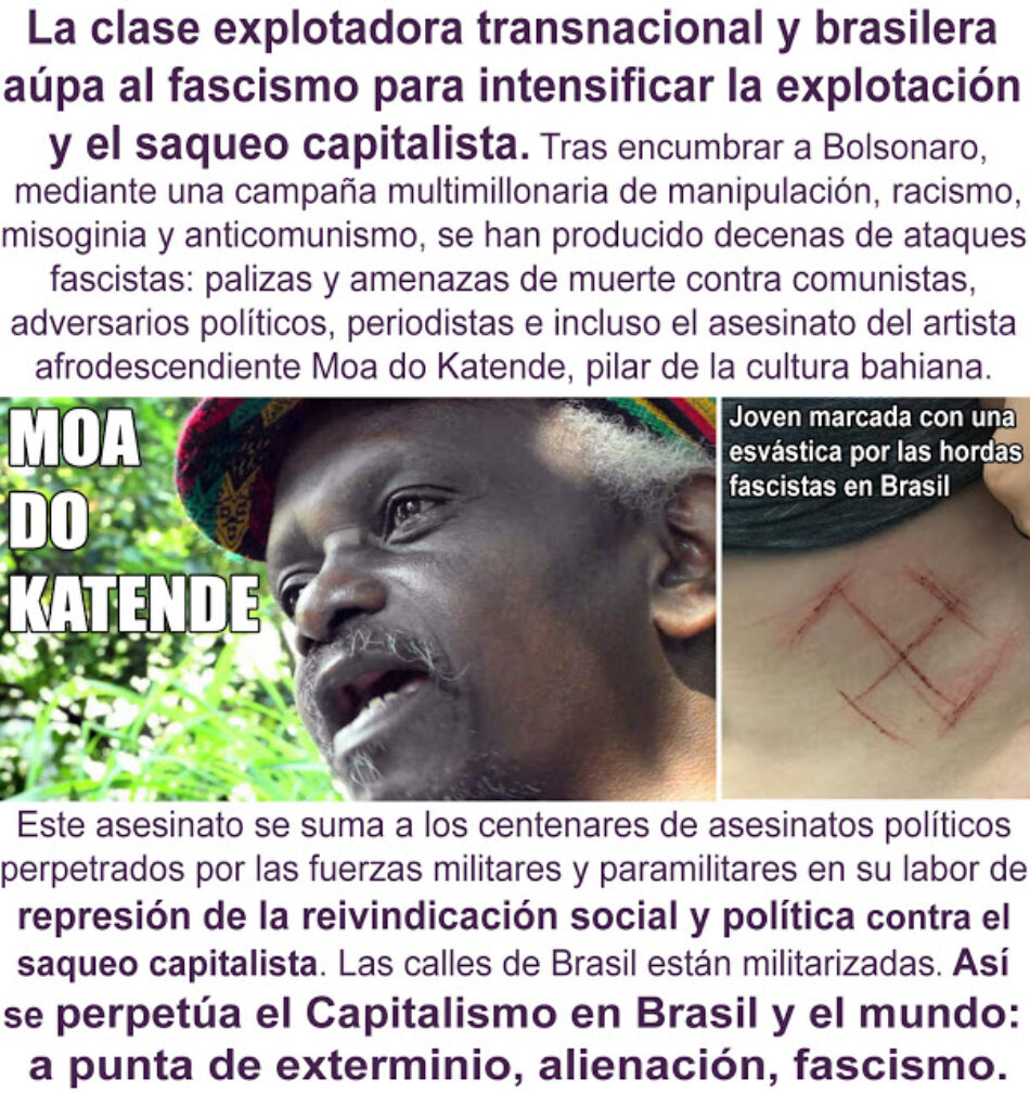 La burguesía aúpa al fascismo: Bolsonaro y el esclavismo capitalista