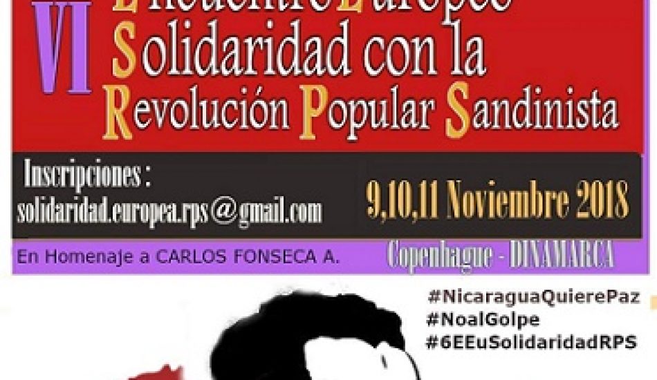 Declaración final del VI Encuentro Europeo de Solidaridad con la Revolución Popular Sandinista