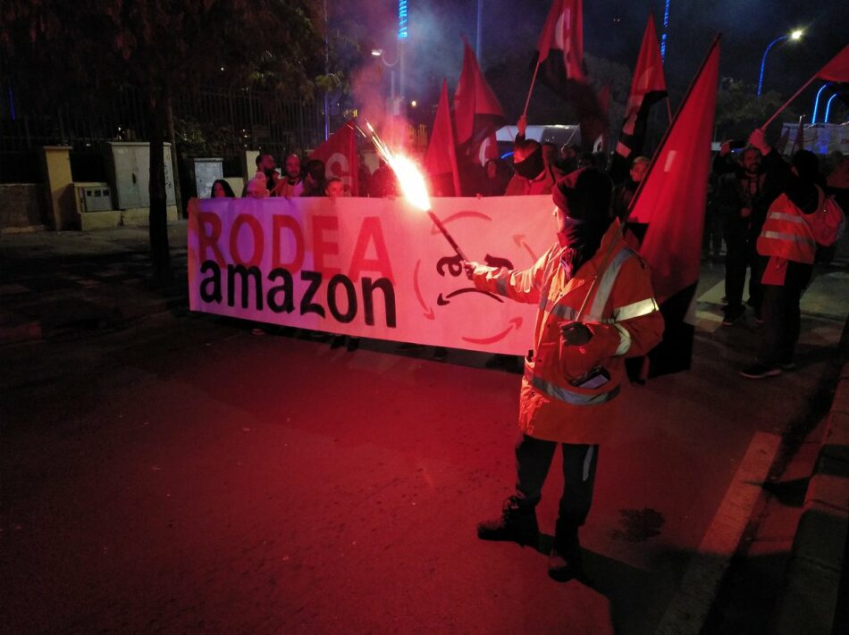 Masiva manifestación en San Fernando de Henares ante los abusos laborales de Amazon