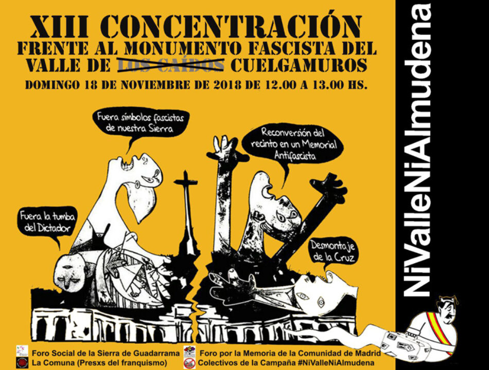 La CNT se suma a la XIII Concentración Frente al Monumento Fascista del Valle de los Caídos del 18 de noviembre
