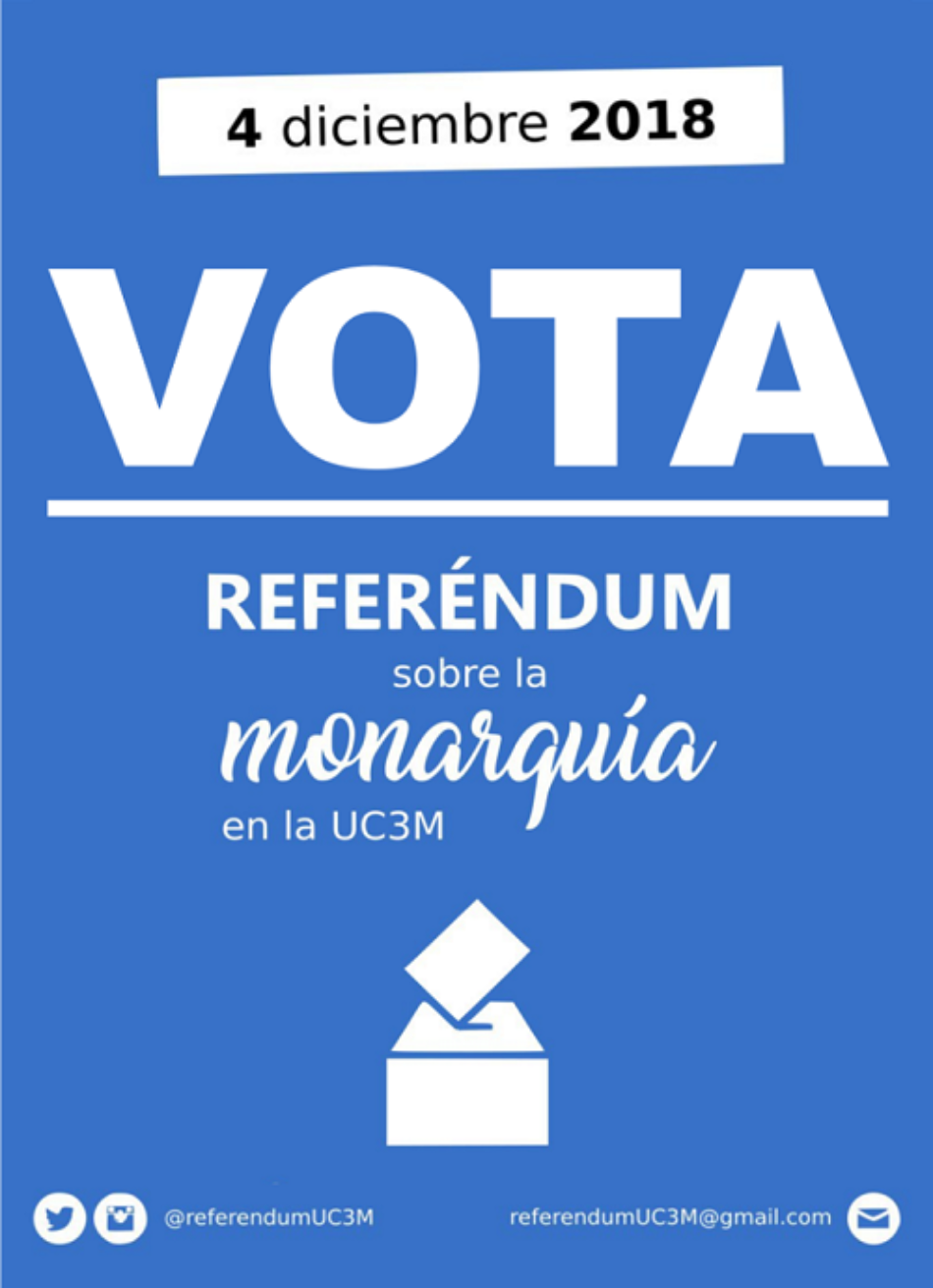 Tras el éxito  del Referéndum de la Universidad Autónoma y de las Consultas Populares de ayer, la Universidad Carlos III convoca el suyo mañana