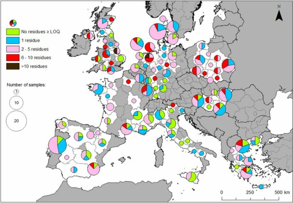 El 83 % de los suelos agrícolas europeos están contaminados con uno o más plaguicidas