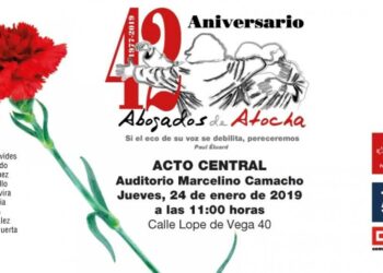 Homenaje a los Abogados de Atocha en Madrid en el 42º aniversario de su asesinato