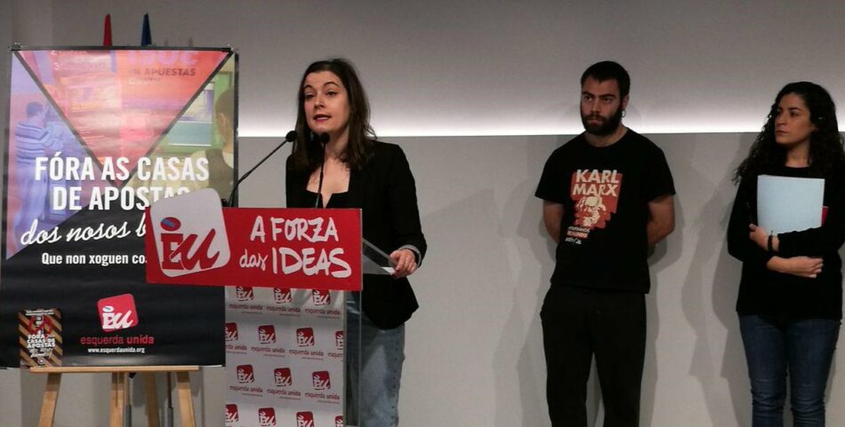 Esquerda Unida lleva a Galicia la campaña para “frenar la amenaza” que supone el aumento de las casas de apuestas