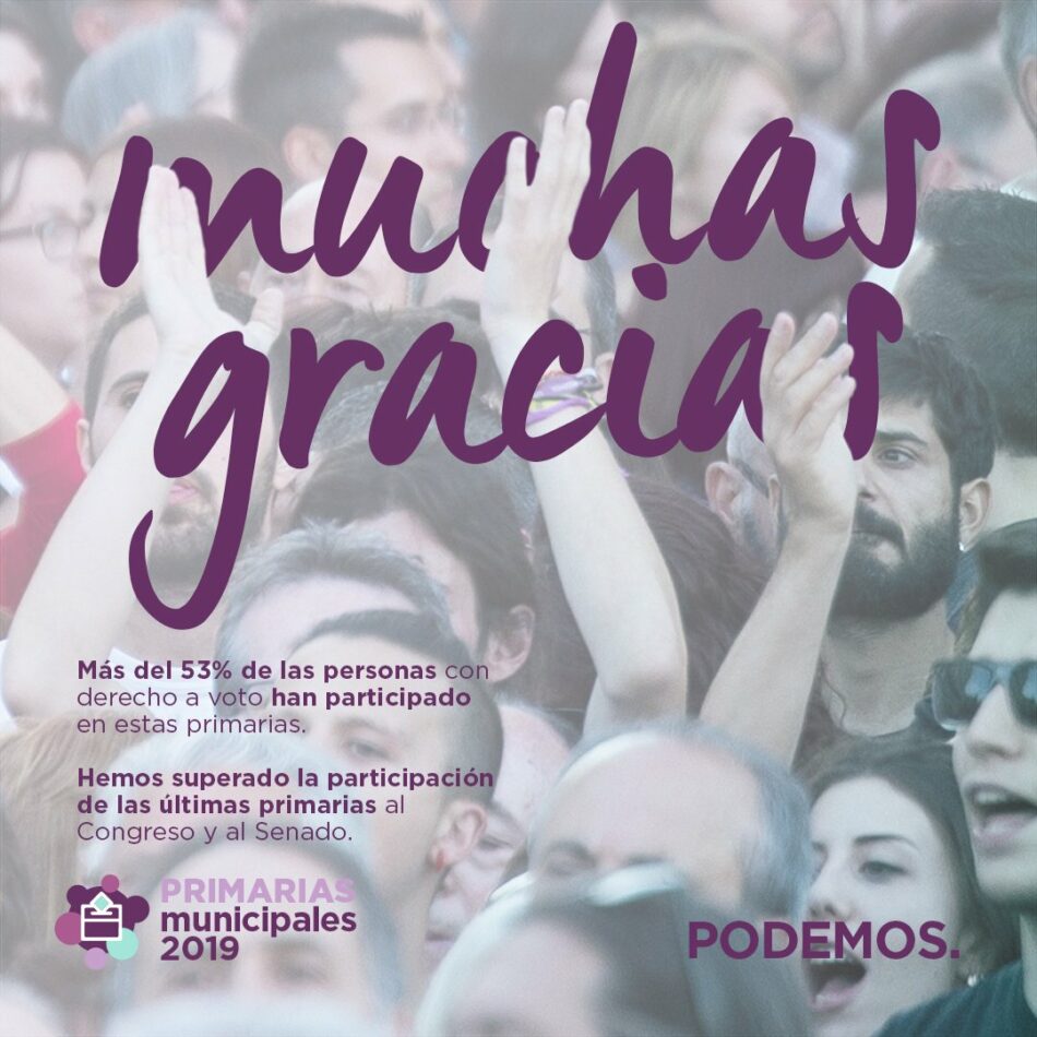 Finalizan las primarias de Podemos para la elección de candidatas y candidatos en varios municipios de Madrid