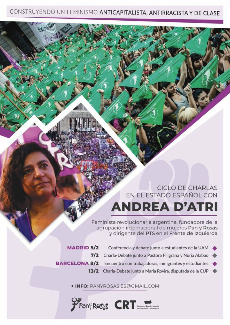La feminista y dirigente de la izquierda argentina Andrea D’ Atri realiza actividades en Madrid y Barcelona