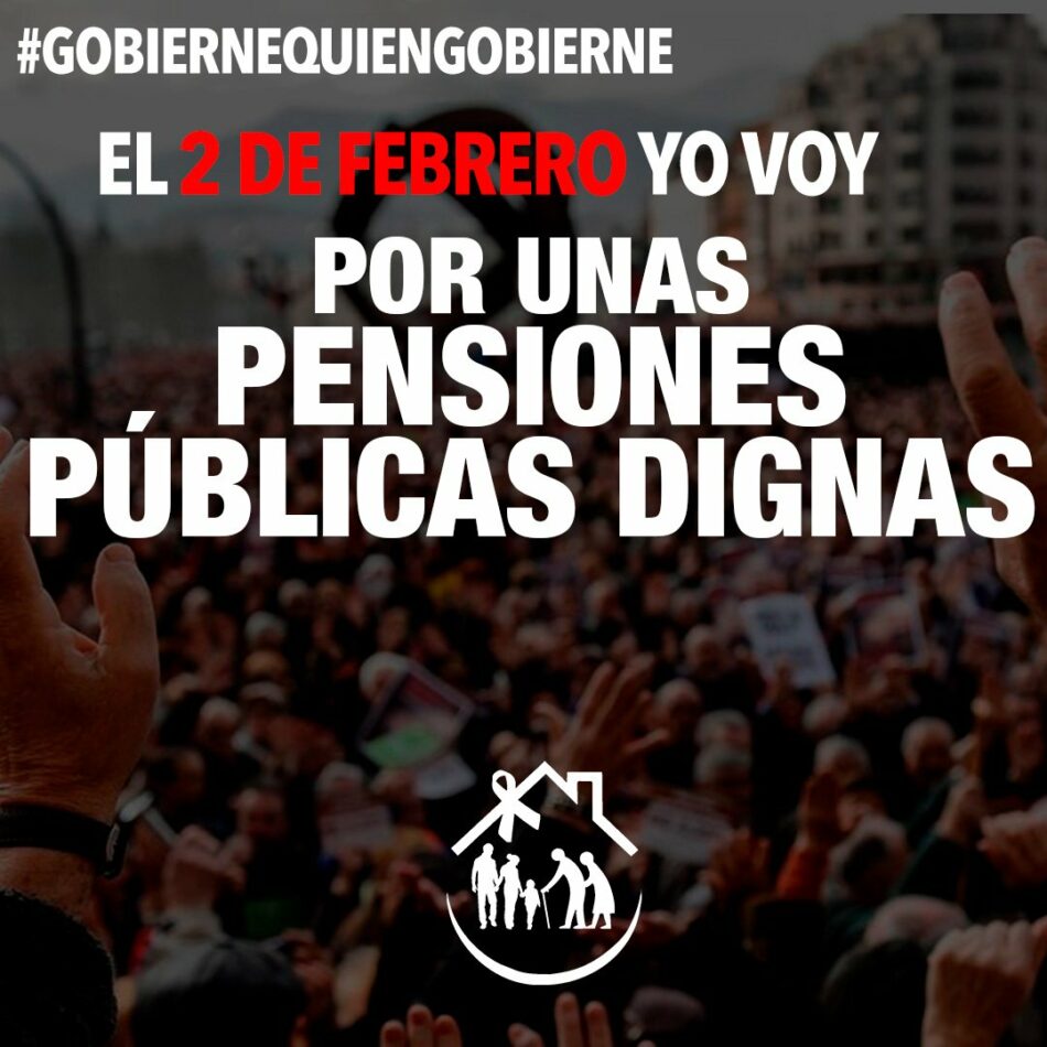 Llaman a “participar activamente” en las movilizaciones convocadas mañana en defensa del sistema público de pensiones