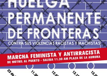 La Comisión Migración y Antirracismo 8M y colectivos feministas y antirracistas convocan una manifestación en Motril contra las violaciones de derechos que se producen en la Frontera Sur