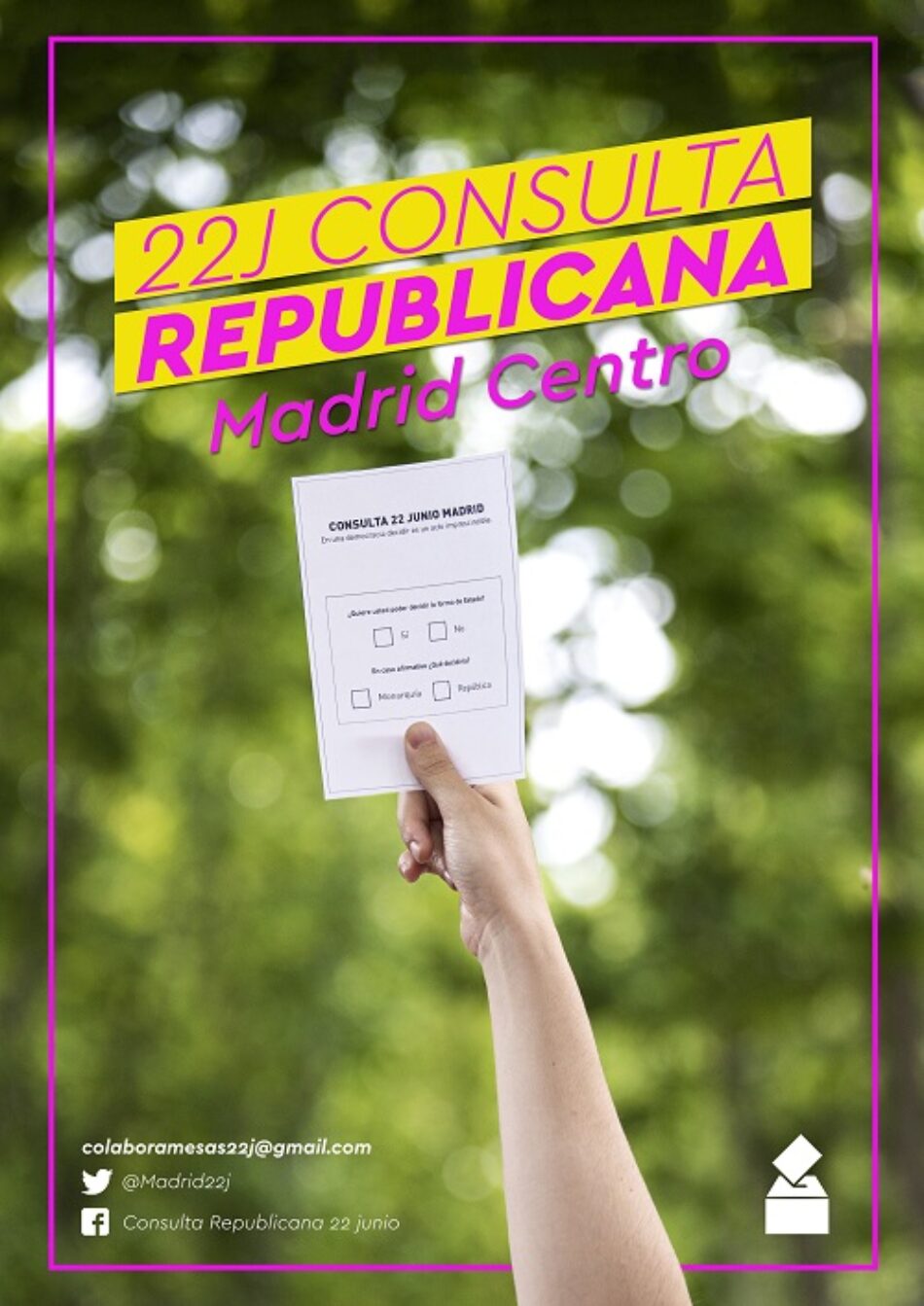 La «alegría de la República» llenará calles y urnas el próximo 22 de junio en el centro de Madrid