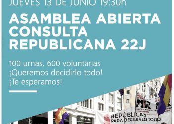 Cien urnas y 100.000 papeletas en centro de Madrid para la Consulta Republicana del 22 de junio