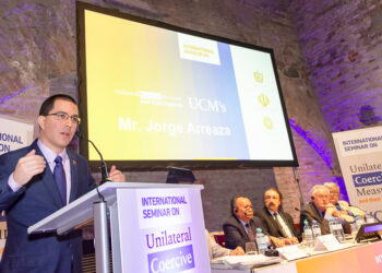 Discurso del canciller Jorge Arreaza durante Seminario Internacional sobre las Medidas Coercitivas Unilaterales