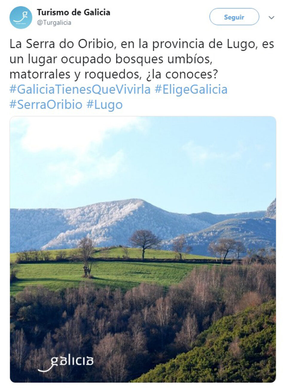 Turgalicia promociona la Serra do Oribio mientras la Consellería de Industria permite su destrucción de sus cumbres