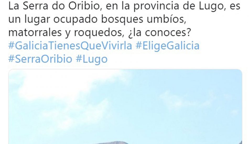 Turgalicia promociona la Serra do Oribio mientras la Consellería de Industria permite su destrucción de sus cumbres