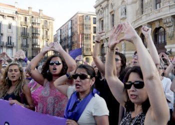 Clamor de mujeres en Bilbao contra violencia machista