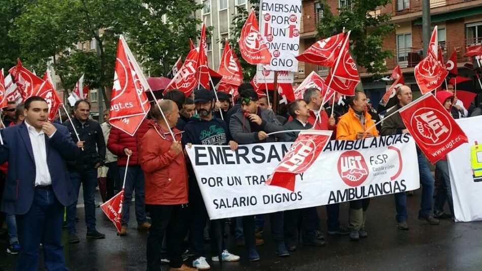 La plantilla de Emersan inicia una Huelga en el Servicio de Ambulancias en Castilla y León