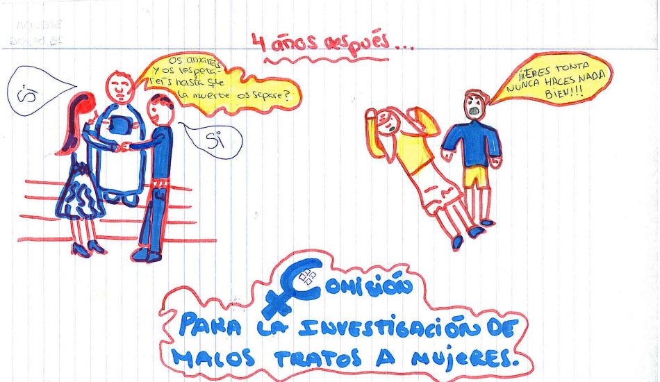 Llega a Madrid la exposición de dibujos de menores víctimas de violencia de género organizada por la Comisión para la Investigación de Malos Tratos a Mujeres