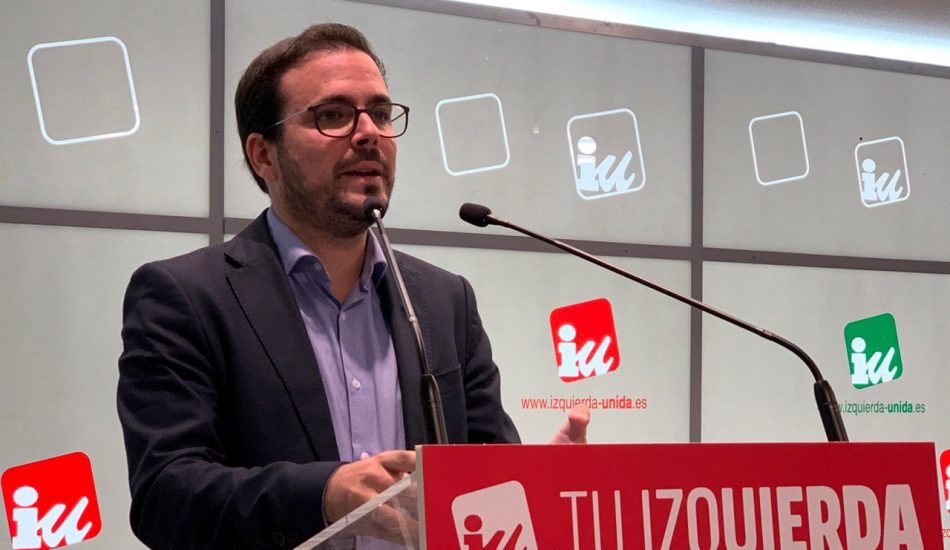 Garzón llama a “restablecer el diálogo” para abordar el conflicto catalán ante la “irresponsabilidad” de Sánchez o la actuación de Torra “que es parte del problema”