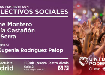 Irene Montero participa este miércoles en Madrid en el acto ‘Diálogo feminista con colectivos sociales’