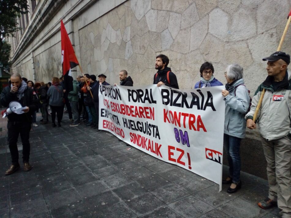 CNT reclama el cese de la persecución sindical en Diputación de Bizkaia