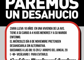 La ONU solicita la suspensión del desahucio de una familia de Vicálvaro previsto para mañana