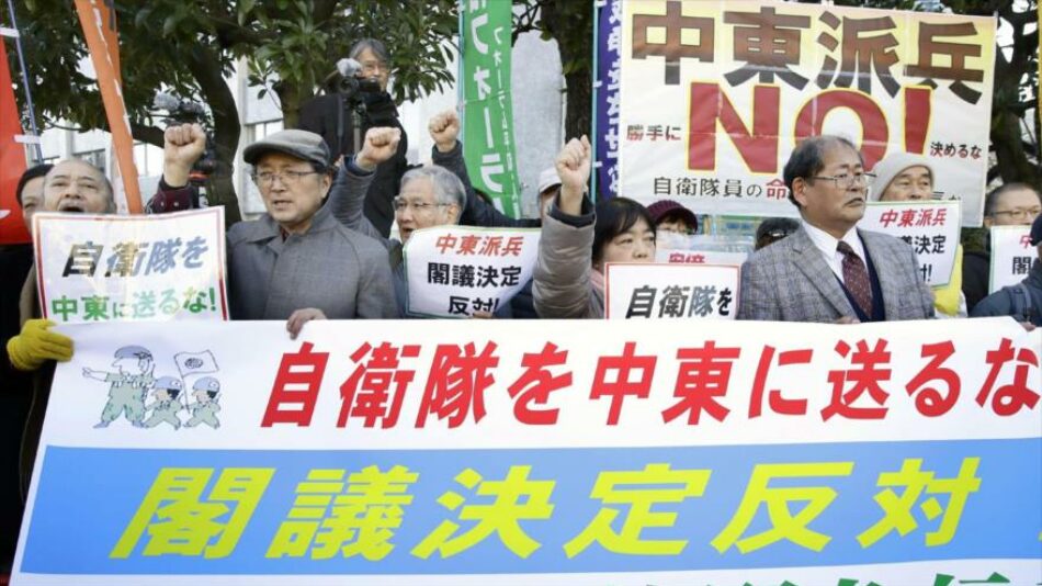 Protestas en Japón contra el envío de tropas a Oriente Medio
