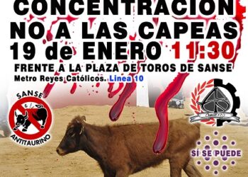 Concentración Sanse Antitaurino ¡No a las Capeas!