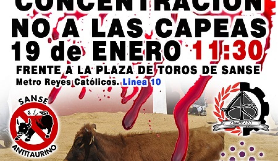 Concentración Sanse Antitaurino ¡No a las Capeas!