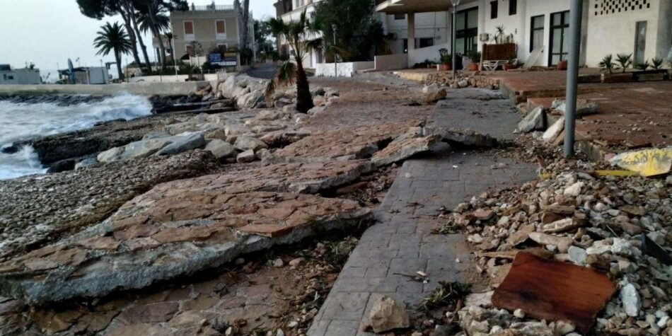 El temporal Gloria hace estragos en un litoral castigado por la construcción