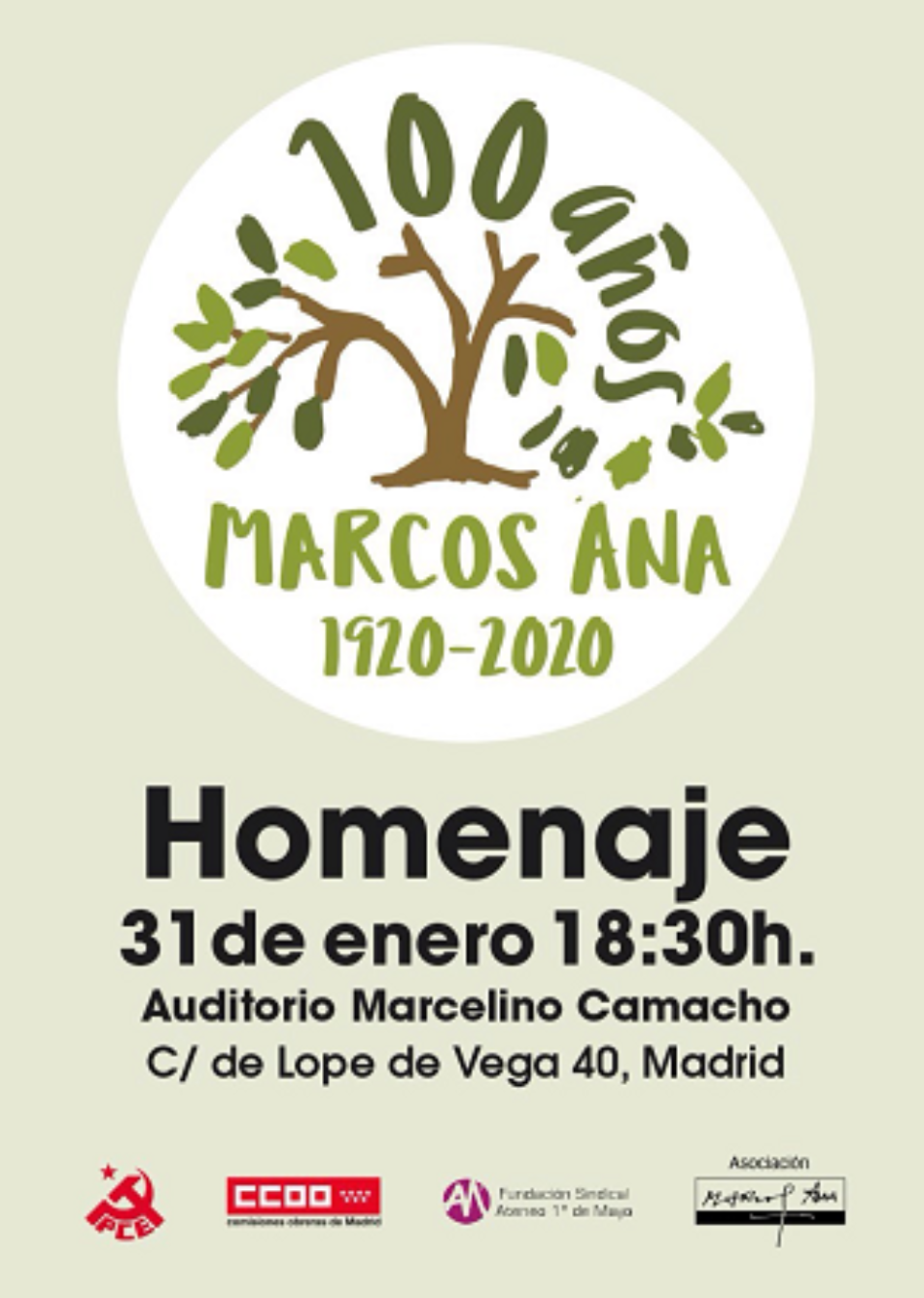 Acto Homenaje a Marcos Ana en el centenario de su nacimiento