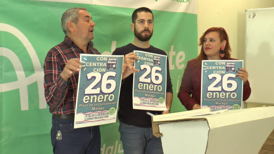 Adelante Andalucía llama a acudir a las concentraciones por la sanidad de la Marea Blanca