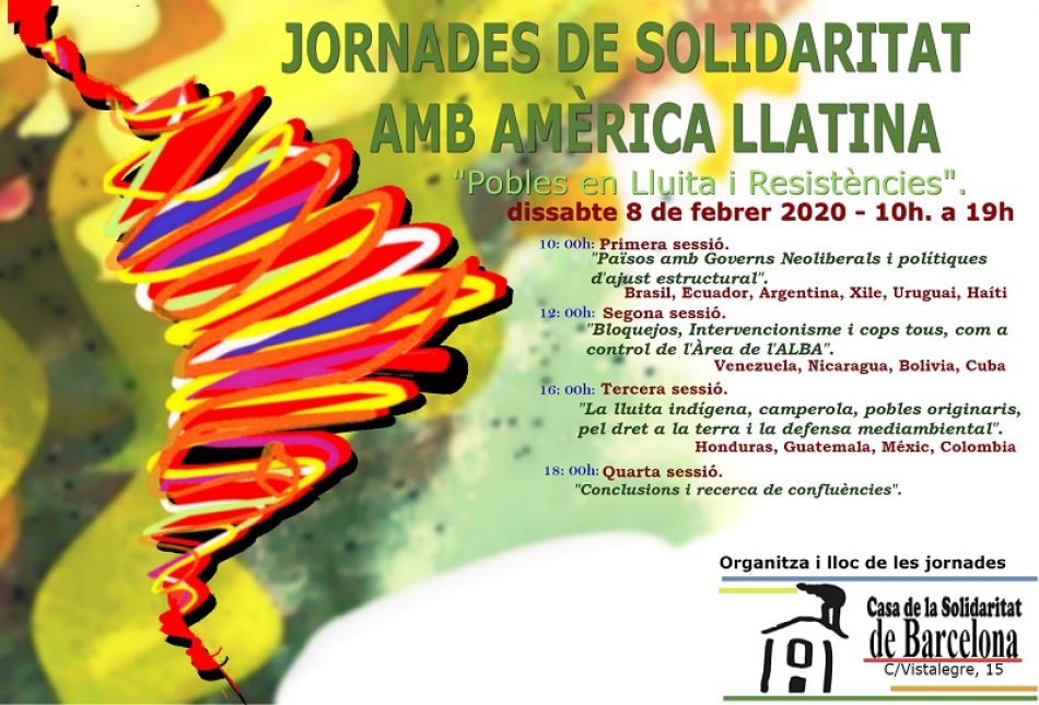 Jornades de solidaritat amb Amèrica Llatina: «Pobles en lluita i resistències»