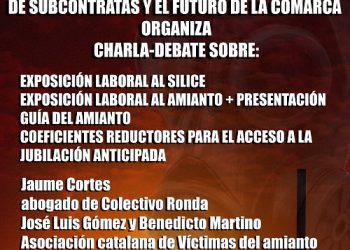 Charla-debate sobre exposición laboral al sílice y amianto: 27 de febrero