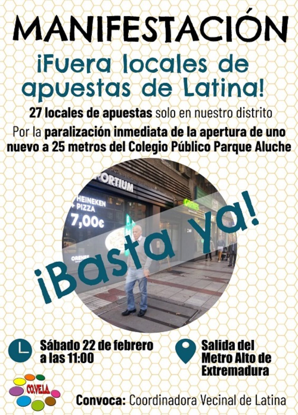 Las asociaciones vecinales de Latina se unen para protestar contra la proliferación de locales de apuestas