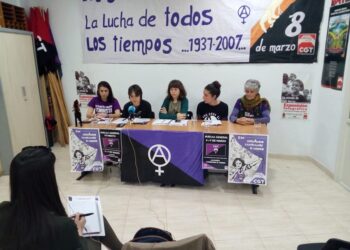 CGT de la Región Murciana presenta sus reivindicaciones con motivo de la Huelga General Feminista de los días 8 y 9 de marzo