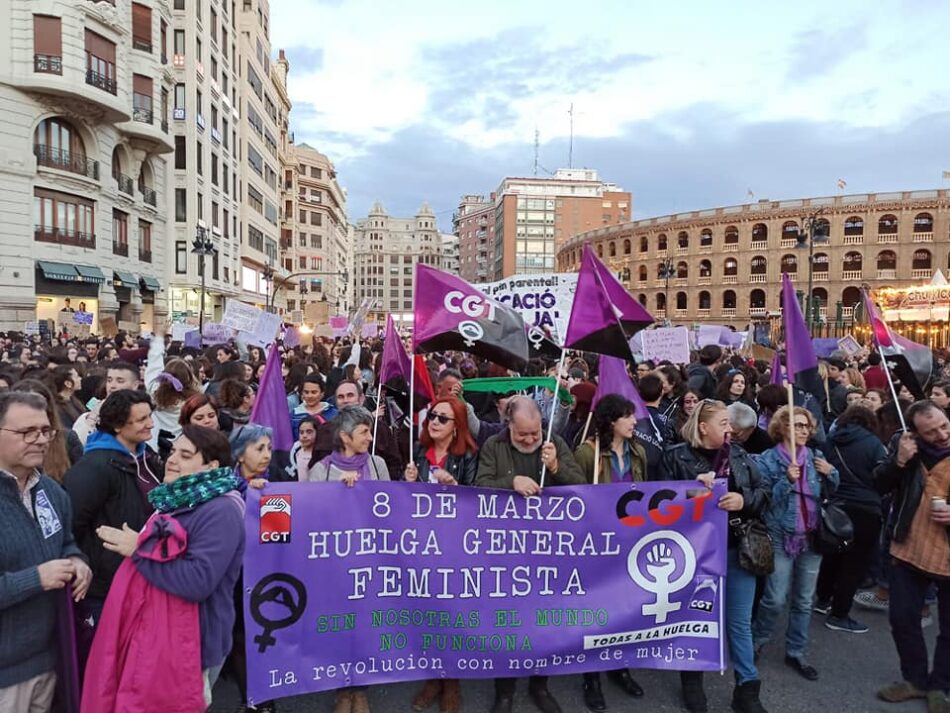 Alta participación de la CGT PV y Murcia el 8M Tercera