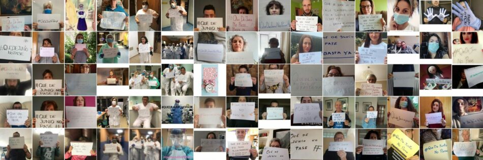 #QueDeJunioNoPase la campaña virtual de apoyo a los trabajadores del Hospital Gómez Ulla