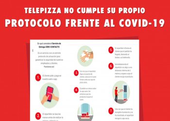 Telepizza en lucha denuncia los ERTEs en Telepizza y la falta de prevención de riesgos laborales en las tiendas que siguen abiertas