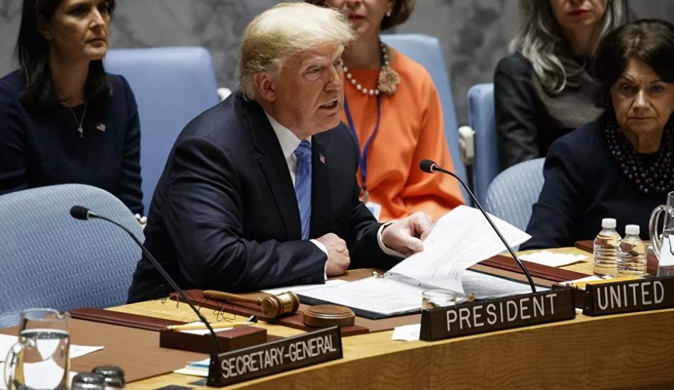 Donald Trump, presidente de EEUU en el Consejo de Seguridad de la ONU «EEUU quisiera eliminar el derecho a veto para tener las manos libres para seguir atacando países»